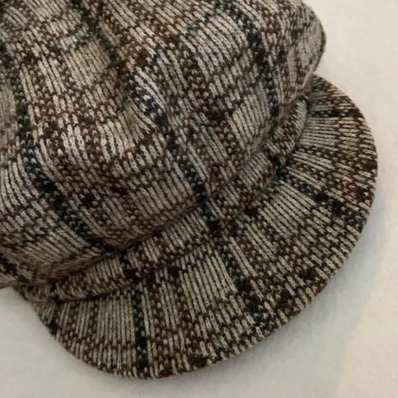 {VTG} Kangol Design | Four Panel Wool Blend Tweed Plaid Hat Cap Made in England - Picture 4 of 16